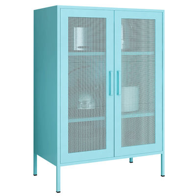 Mezzo stoccaggio Lcoker di altezza dell'armadietto d'acciaio di Mesh Door Dining Room Storage