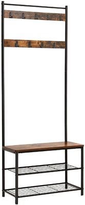 Organizzatore d'acciaio dello scaffale dello scaffale di Hall Shoe Bench 3 Tires del cappotto