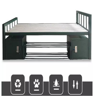 La polvere ha ricoperto l'esercito robusto Gray Green Color Steel Bed d'armadio inferiore