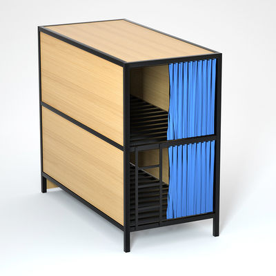 Doppi letti di Decker Side Ladder Steel Bunk con il piccolo armadio di stoccaggio