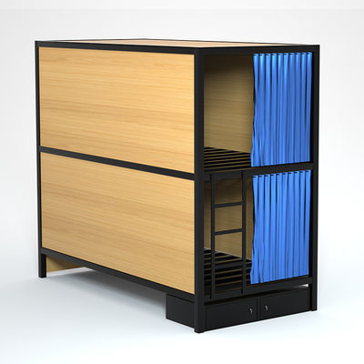 Doppi letti di Decker Side Ladder Steel Bunk con il piccolo armadio di stoccaggio