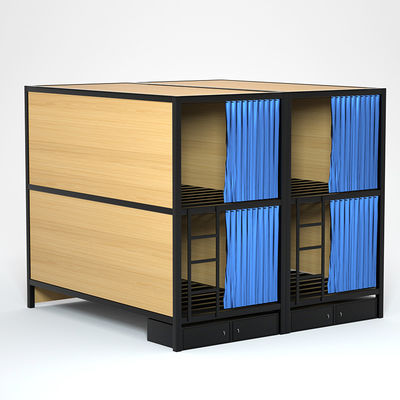 Doppi letti di Decker Side Ladder Steel Bunk con il piccolo armadio di stoccaggio