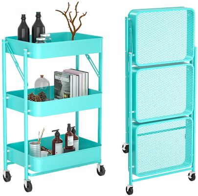 Carrello mobile piegante di stoccaggio del metallo del ODM per la cucina