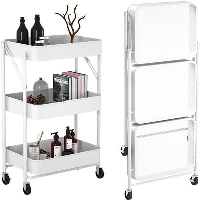 Carrello mobile piegante di stoccaggio del metallo del ODM per la cucina