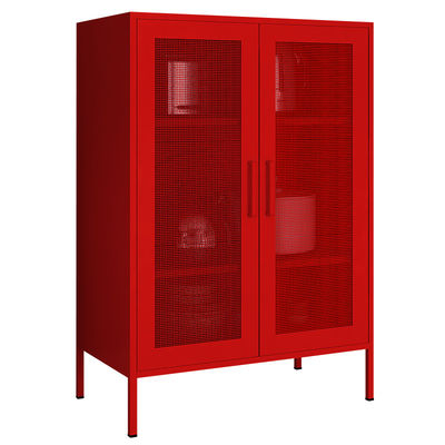 Mezzo stoccaggio Lcoker di altezza dell'armadietto d'acciaio di Mesh Door Dining Room Storage