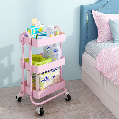Carrello d'acciaio del carretto di stoccaggio del multi di scopo 3 di Tires bene mobile della cucina
