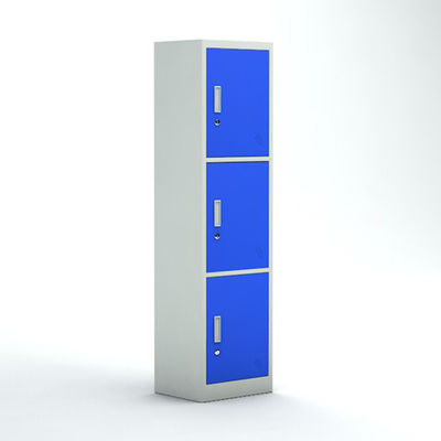 Armadi di stoccaggio bianchi dell'ufficio della struttura di colore blu delle porte della scuola 3 con la chiave