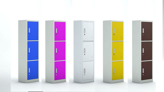 Armadi di stoccaggio bianchi dell'ufficio della struttura di colore blu delle porte della scuola 3 con la chiave