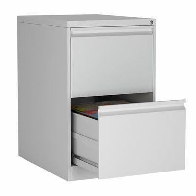 Piedistallo mobile d'archivio profondo del cassetto di Cabine di 2 Tires della limatura grigio chiaro del metallo