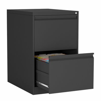Piedistallo mobile d'archivio profondo del cassetto di Cabine di 2 Tires della limatura grigio chiaro del metallo