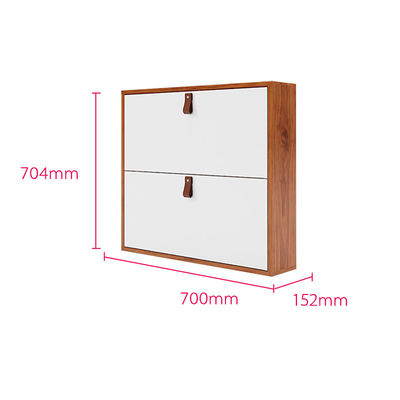 Capovolgimento dell'organizzatore orizzontale Metal Shoe Cabinet di stoccaggio di portascarpe di 2 cassetti