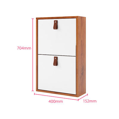 Capovolgimento dell'organizzatore orizzontale Metal Shoe Cabinet di stoccaggio di portascarpe di 2 cassetti