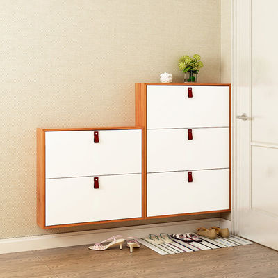 Capovolgimento dell'organizzatore orizzontale Metal Shoe Cabinet di stoccaggio di portascarpe di 2 cassetti