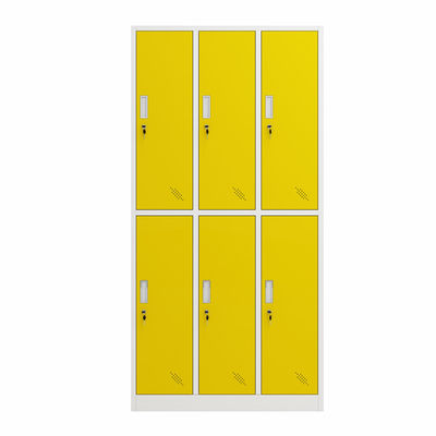 Armadio d'acciaio del guardaroba delle porte di stoccaggio 6 di uso della scuola della palestra con la serratura